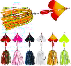 Spinnerbait Fishing Lures Kit, 6pcs Bass Fishing Buzzbait Lures Hard Metal Sp... - Thumbnail 3