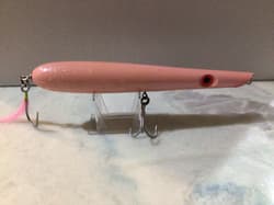 Plugcaster Pencil Poppers. Lot of 3. Saltwater Lures. Pink. New & Used. - Thumbnail 2