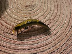 Vintage Helin Lot Of 2 Flatfish Lures F7s. Frog & Camo.2 1/2 " - Thumbnail 8