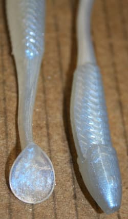 5" Swim Minnow Alewife Paddle Tail Swimbait Trailer for A Rig 50 pack Bulk Bag - Thumbnail 8