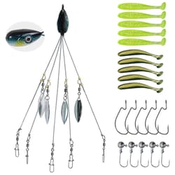 21Pcs 5 Arms Alabama Umbrella Rig for Bass Striper Rig Fishing Lures Bait Kit wi - Thumbnail 1