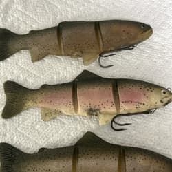 Original Rare Castaic Baits Platinum Series 8” Soft Jointed Trout Swimbait SS - Thumbnail 7