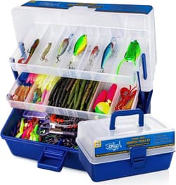Complete Fishing Tackle Kit with 448 Pieces Hooks Weights Pliers and Accessories - Thumbnail 3