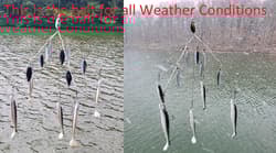 Fully Rigged 5 Arms 8 Bladed Umbrella Rig Bass Lure W/Swim Baits and Jig Heads I - Thumbnail 5