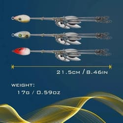 3 Pack Alabama Rig 5 Arms 4 Blades Umbrella Rig Fishing 21.5Cm Fish Lures Bait - Thumbnail 6