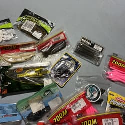Lot Of Bass Fishing Baits Zoom Booyah VMC Bass Pro Powerbait Tubes Spinnerbaits - Thumbnail 6