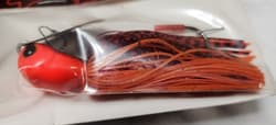 RARE 1.2 oz Modo Z-man Evergeen Jack Hammer Fire Craw Chatterbait bladed jig - Thumbnail 3