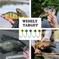 Crappie Jig Heads 40-Pack 1/16oz Swimbait Hooks for Bass Fishing - Thumbnail 6