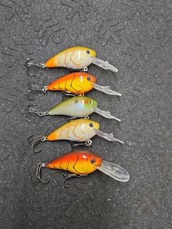 (5) Strike King Gravel Dawg 8 Rattle Crankbait Fishing Lures Lot Of 5 - Thumbnail 1