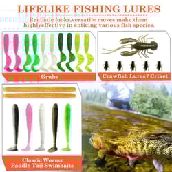 138-pc freshwater fishing lure set for bass, trout fishing accessories for men - Thumbnail 3