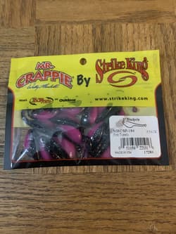 Mr. Crappie Strike King 2” Shadpole Pink Tuxedo - Thumbnail 1