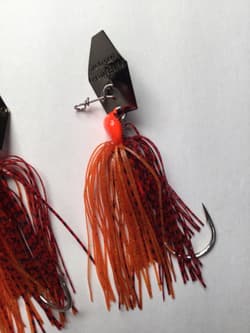 Zman Chatterbait Elite 3/8oz 5 Count Gamakatsu 5/0 Hook,Fire Craw,Hand Tied - Thumbnail 3