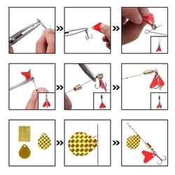 Fishing Spinner Bait Making Kit, 261pcs DIY Fishing Lure Making Kit Buzzbait ... - Thumbnail 4