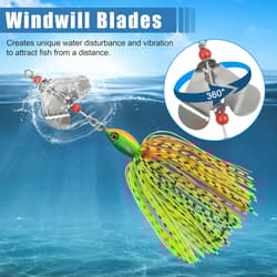 Bass Fishing Lures Kit Buzzbait Lure Large, Style A-12pcs - Thumbnail 4