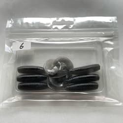 818484 Gary Yamamoto 4 Inch Single Tail Grab 6 Pieces 002 Smoked Condition B C - Thumbnail 2