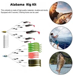 Alabama Rig Kit 5 Arms Alabama Umbrella Rig Bass Fishing Kit a Rig Fishing Lu... - Thumbnail 4