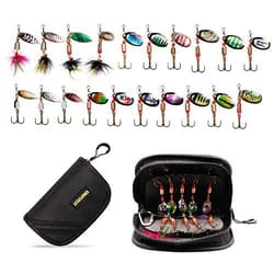  10-Fishing Lures Spinnerbait for Bass Trout Salmon Walleye Hard Metal 20pcs - Thumbnail 4