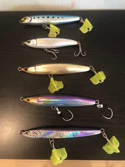 Bulk of Sagami Bay yellowfin tuna lures, including sinking pencils and Borador - Thumbnail 1