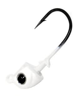 Swimbait Jig Heads, Realistic Eyes, Bass Catfish Lures, 5 Pack, White - Thumbnail 2