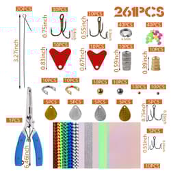 Fishing Spinner Bait Making Kit, 261pcs DIY Fishing Lure Making Kit Buzzbait ... - Thumbnail 3