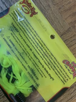 Mr. Crappie Strike King 1.75 IN Crappie Thunder Tuxedo Black Chart - Thumbnail 5