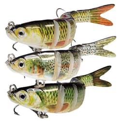 DMSE Fishing Lures for Bass Trout Crappie, Lifelike Swimbait 3 Piece,5.3",0.9oz - Thumbnail 1
