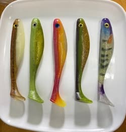 7.25"Soft Plastic Swimbaits Fishing Lures Pack of 5 - Thumbnail 2
