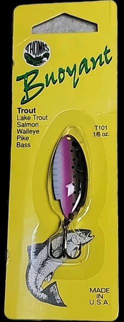3 Fishing Lures Thomas Buoyant Spoons & Worden's Original Rooster Tail ⅙-⅑oz - Thumbnail 4