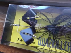 HM Custom Lures Teckel Quazkiller Twin Buzzbait 1/2oz. 01 All Black Downdraft - Thumbnail 2