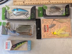 Lot Of 5, (2) spinnerbait, googan klutch lipless, Clickbait chatterbait, popper - Thumbnail 1