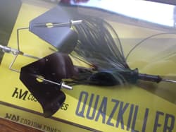 HM Custom Lures Teckel Quazkiller Twin Buzzbait 1/2oz. 01 All Black Updraft - Thumbnail 6