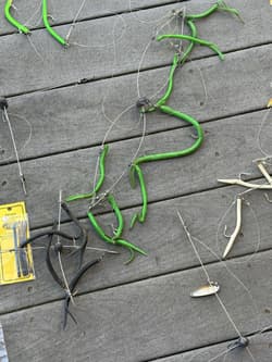 9 Umbrella Rig Trolling Lure Lot Striped Bass Fishing + Replacement Tubes - Thumbnail 6