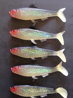 SHADS,Chesapeake Bay Lures, Shad, Swim Bait (5) Umbrella Rig,Striper Lure,Blues - Thumbnail 1