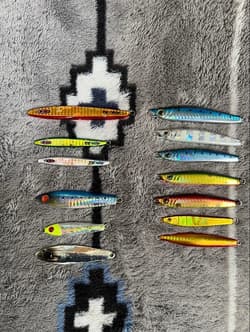 Tungsten Metal Jig Set 29 pcs Multi-Color Fishing Lures Unused Collection - Thumbnail 3