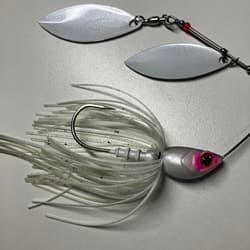 OSP High Pitcher MAX white spinnerbait by Namiki and Kawamura, Beeble - Thumbnail 5