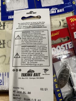 6X Yakima 208 1/8 oz Original Rooster Tail Black Fishing Spinnerbait Lure - Thumbnail 4