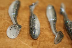3.5" Swim Minnow Magic Shad Paddle Tail Swimbait Trailer for A Rig 50 pack  - Thumbnail 2
