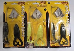 LOT OF 3 STRIKE KING 3/8 OZ KVD TOAD BUZZ BASS BUZZBAIT FISHING LURES 3 COLORS - Thumbnail 2