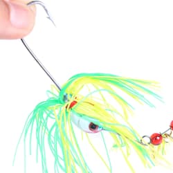 4PCS Spinnerbait Fishing Lure Buzzbait 19g Blade Bait Spoon Rubber Skirt Bass - Thumbnail 5