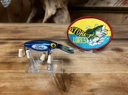 Vintage Storm Pre Rapala Rattle Tot Ford Motors Advertisement Bass Fishing Lure - Thumbnail 1