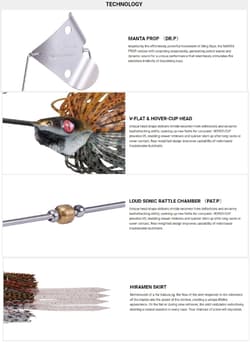 Megabass Jamaica Boa 1/2 oz Buzzbait Sinking Lure Hasu (6746) - Thumbnail 5