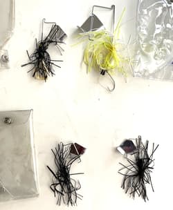 BUZZBAIT LURES Lot-4 Mixed Colors Bass Fishing w Hand-Made Cases Black Yellow - Thumbnail 11