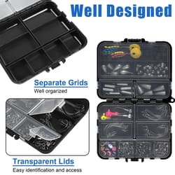 Fishing Accessories Fishing Tackle Box with Tackle Included Fishing Hooks Bob... - Thumbnail 5