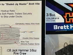 LOT OF 4  Z-Man Jack Hammer Chatterbait 3/8 Oz Fire Craw COLOR TACKLE BOX FIND - Thumbnail 3