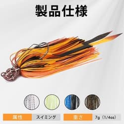 Spinnerbait Buzzbait Set of 5 with BKK hook Lure Fishing Aging Saltwater - Thumbnail 7