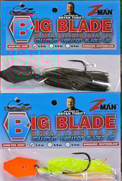 (Ct of 2) Z-Man Big Blade Chatterbait 1/2 oz Provides Maximum Thump & Vibration - Thumbnail 1