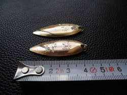 Valuable, scarce, Vintage HILDEBRANDT spinnerbait blade 1 x 2 pieces = 3 piece - Thumbnail 5
