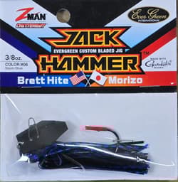 (Ct of 2) Z-Man Evergreen Chatterbait Jack Hammer 3/8 oz Evergreen Custom Blade! - Thumbnail 3