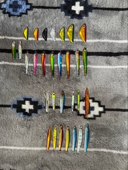 Tungsten Metal Jig Set 29 pcs Multi-Color Fishing Lures Unused Collection - Thumbnail 1