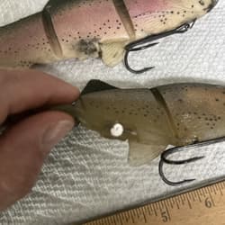 Original Rare Castaic Baits Platinum Series 8” Soft Jointed Trout Swimbait SS - Thumbnail 9